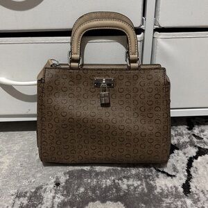 Guess Brown Patterned Handbag